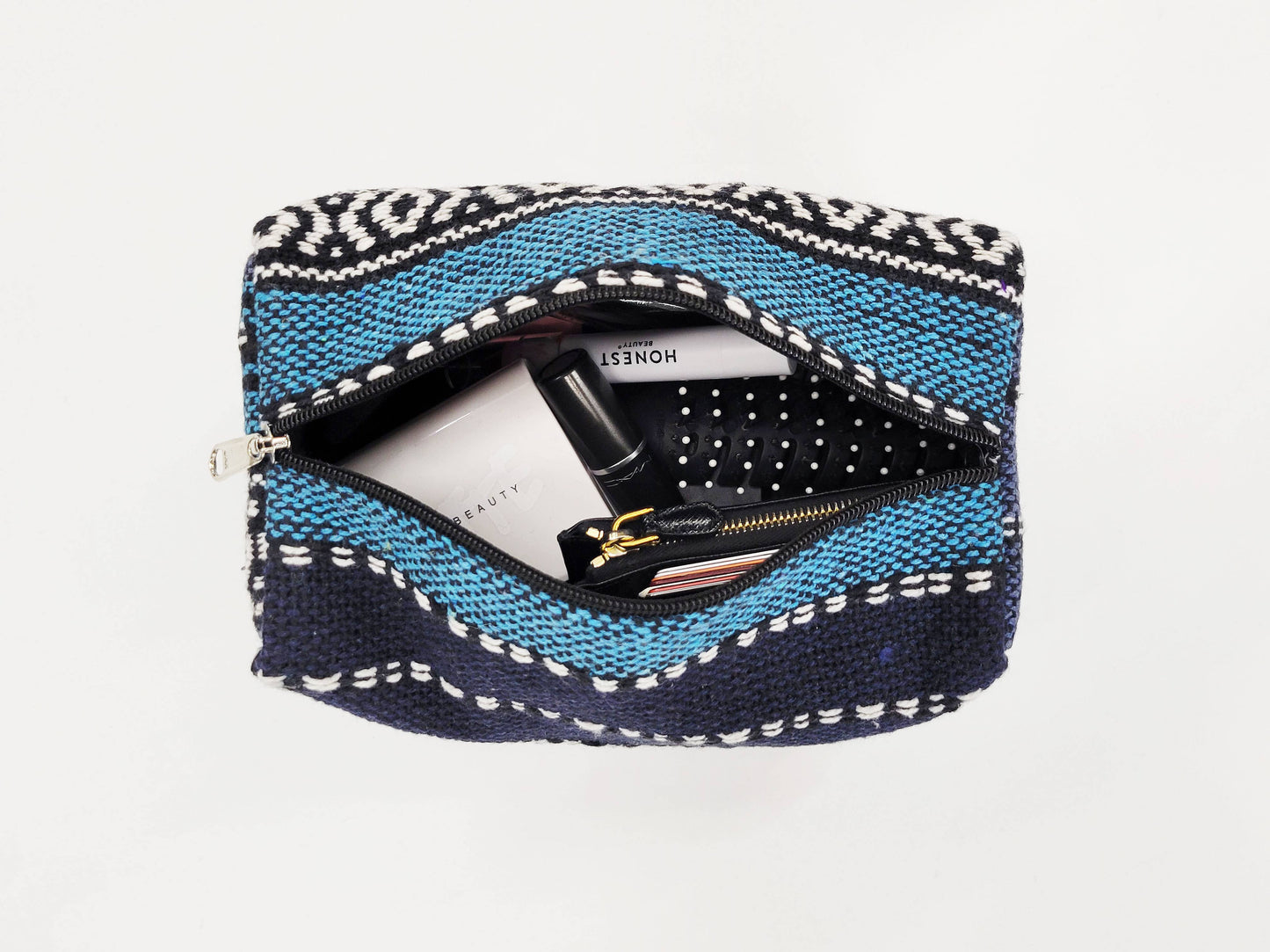 Cheryl Pouch Cosmetic or Carry Bag Multifunction Hand Woven Cotton