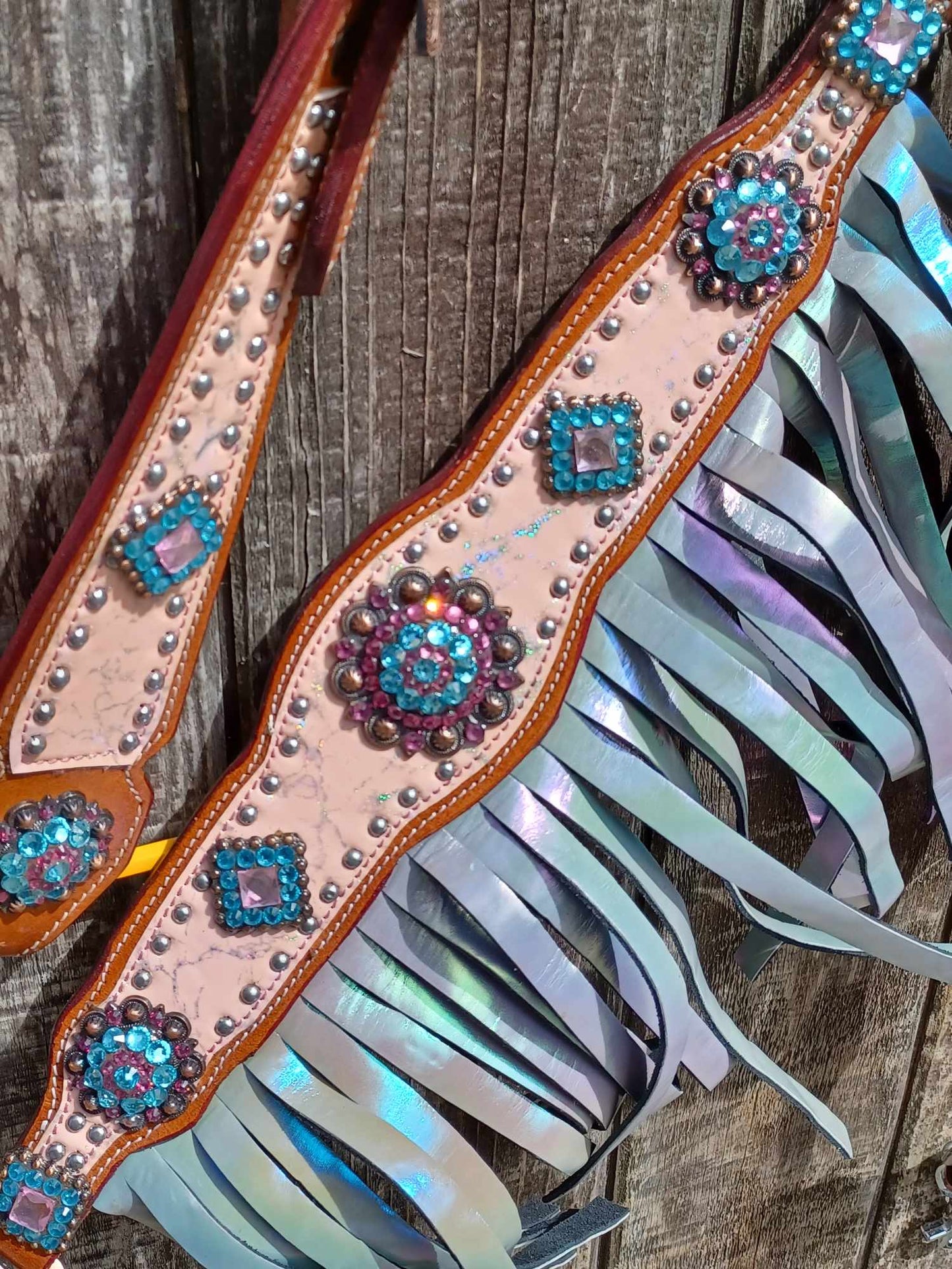Tilly Horse Headstall and Breast Collar Set Fringe Wither Strap