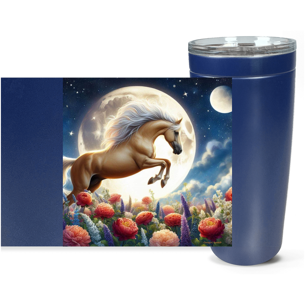 Cowgirl Roots™ Tumbler 20oz Palomino Moonshine Stainless Steel Insulated Hot and Cold Travel Tumbler Mugs