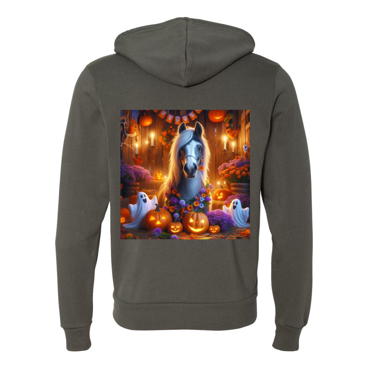 Pony Ghost Party Zip Up Sweatshirt