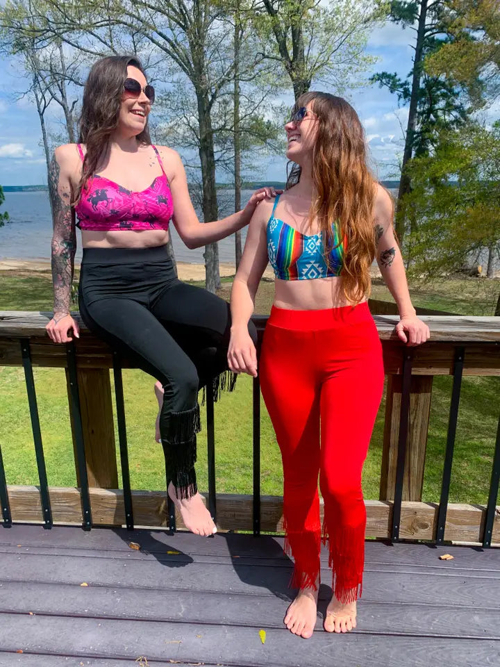 Freeda Spaghetti Strap Bustier Top - Serape Aztec Cowgirl