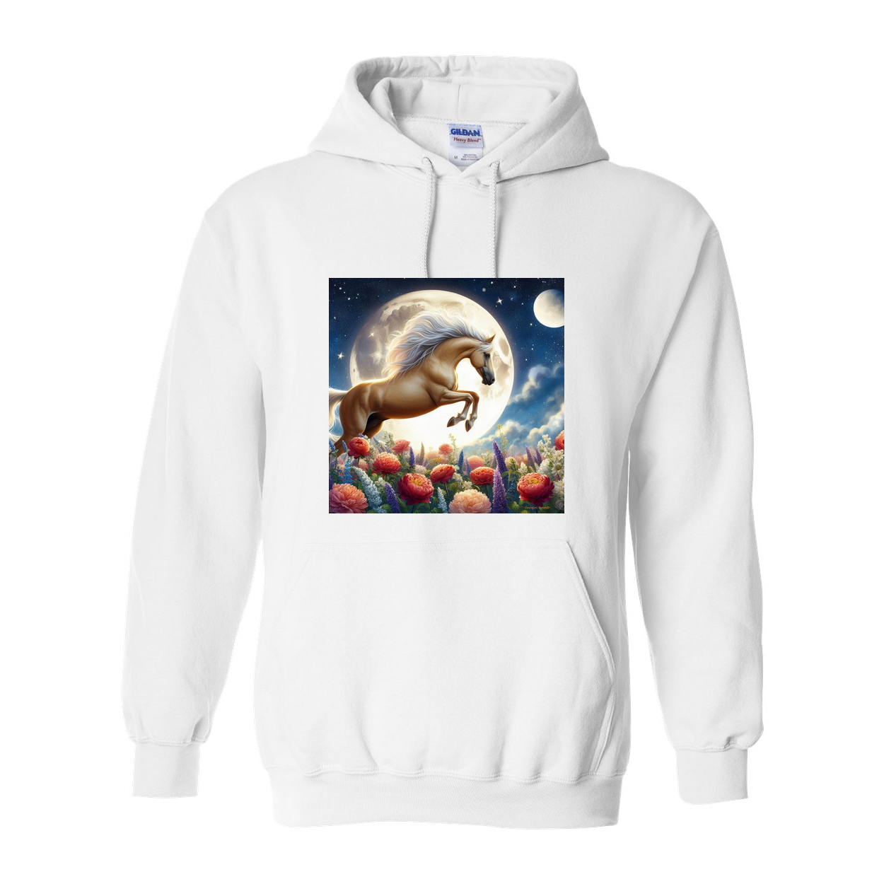 Palomino Moonshine Horse Pull Over Front Pocket Hoodies