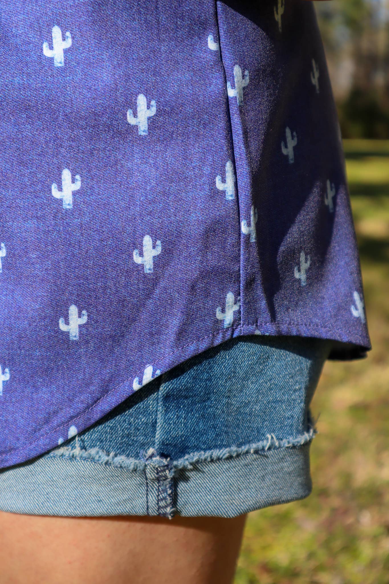 Cactus Dreams Cowboy Girl Fringe Yoke Sleeveless Top