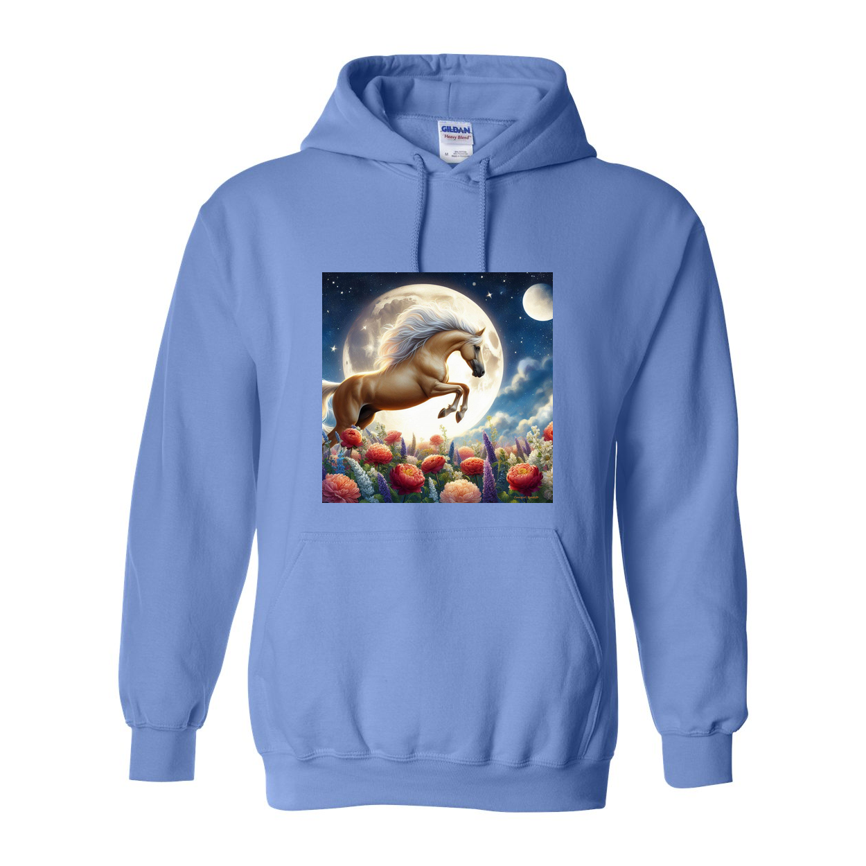 Palomino Moonshine Horse Pull Over Front Pocket Hoodies