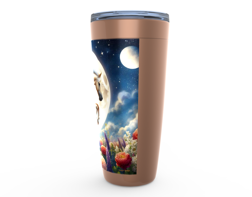 Cowgirl Roots™ Tumbler 20oz Palomino Moonshine Stainless Steel Insulated Hot and Cold Travel Tumbler Mugs