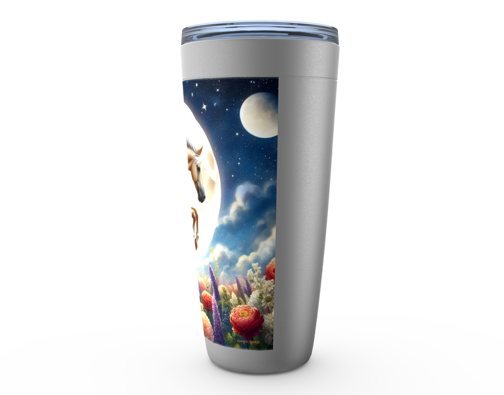 Cowgirl Roots™ Tumbler 20oz Palomino Moonshine Stainless Steel Insulated Hot and Cold Travel Tumbler Mugs