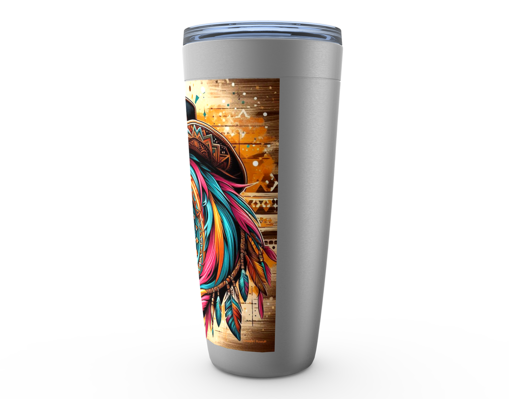 Cowgirl Roots™ Tumbler 20oz Cowboy Gus Stainless Steel Insulated Hot and Cold Travel Tumbler Mugs