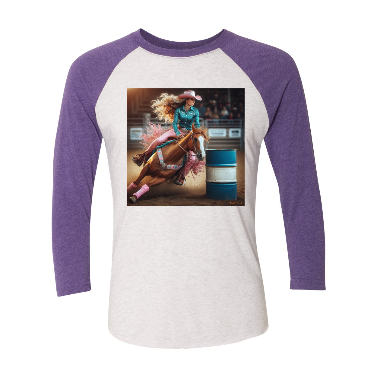 Turn N Burn Barrel Racer 3 4 Sleeve Raglan T Shirts