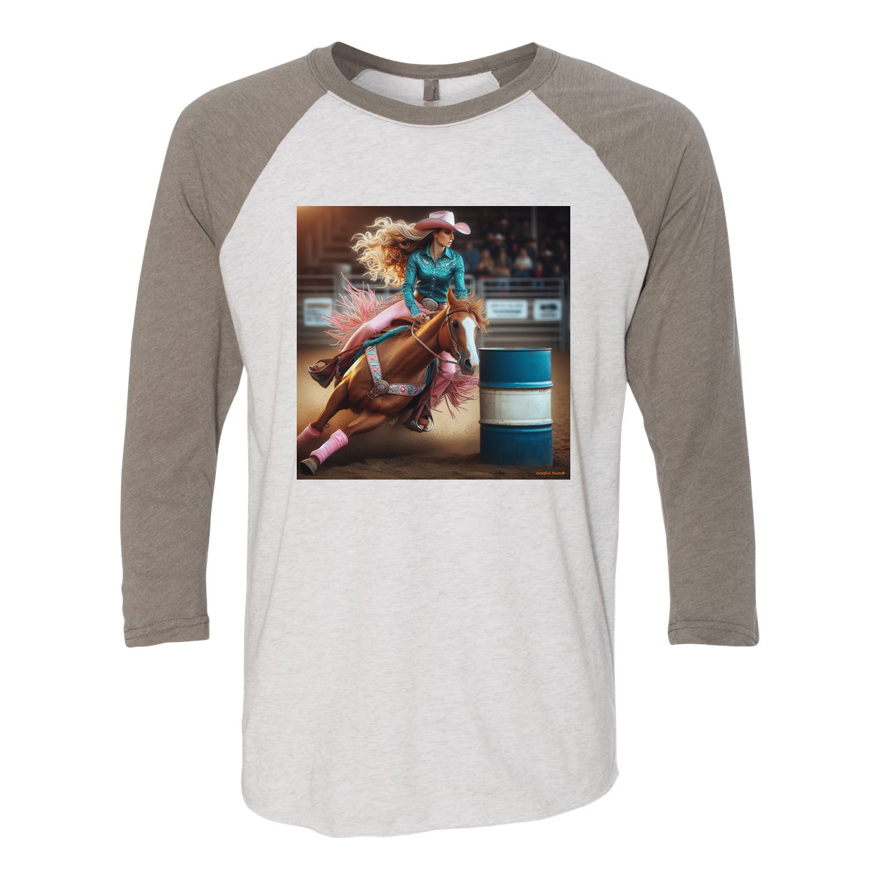 Turn N Burn Barrel Racer 3 4 Sleeve Raglan T Shirts