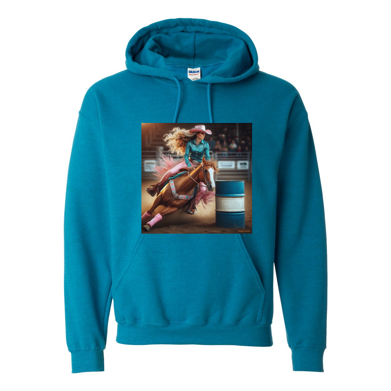 Turn N Burn Barrel Racer Pull Over Front Pocket Hoodies
