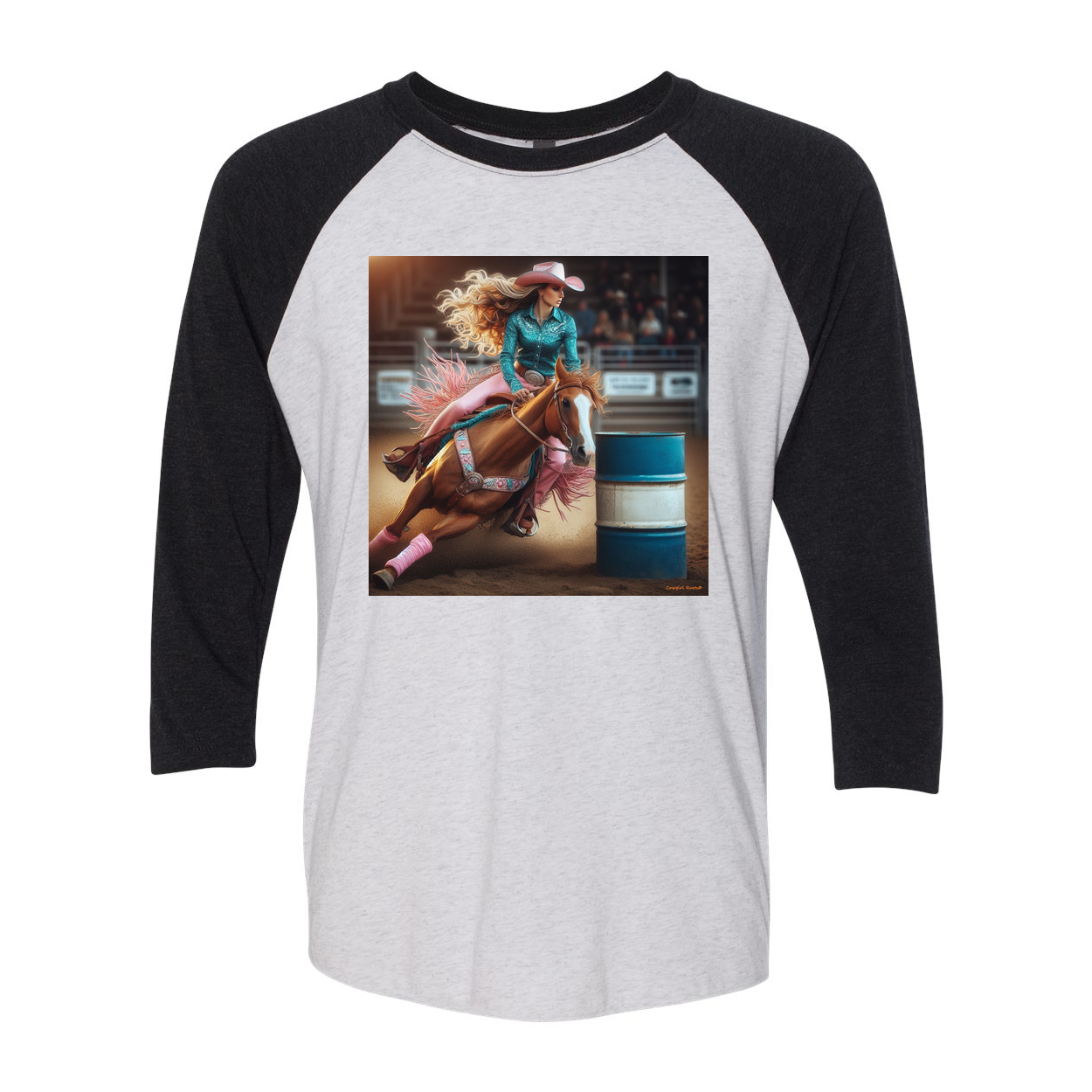 Turn N Burn Barrel Racer 3 4 Sleeve Raglan T Shirts