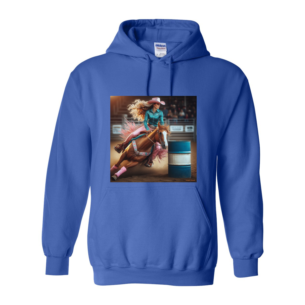 Turn N Burn Barrel Racer Pull Over Front Pocket Hoodies