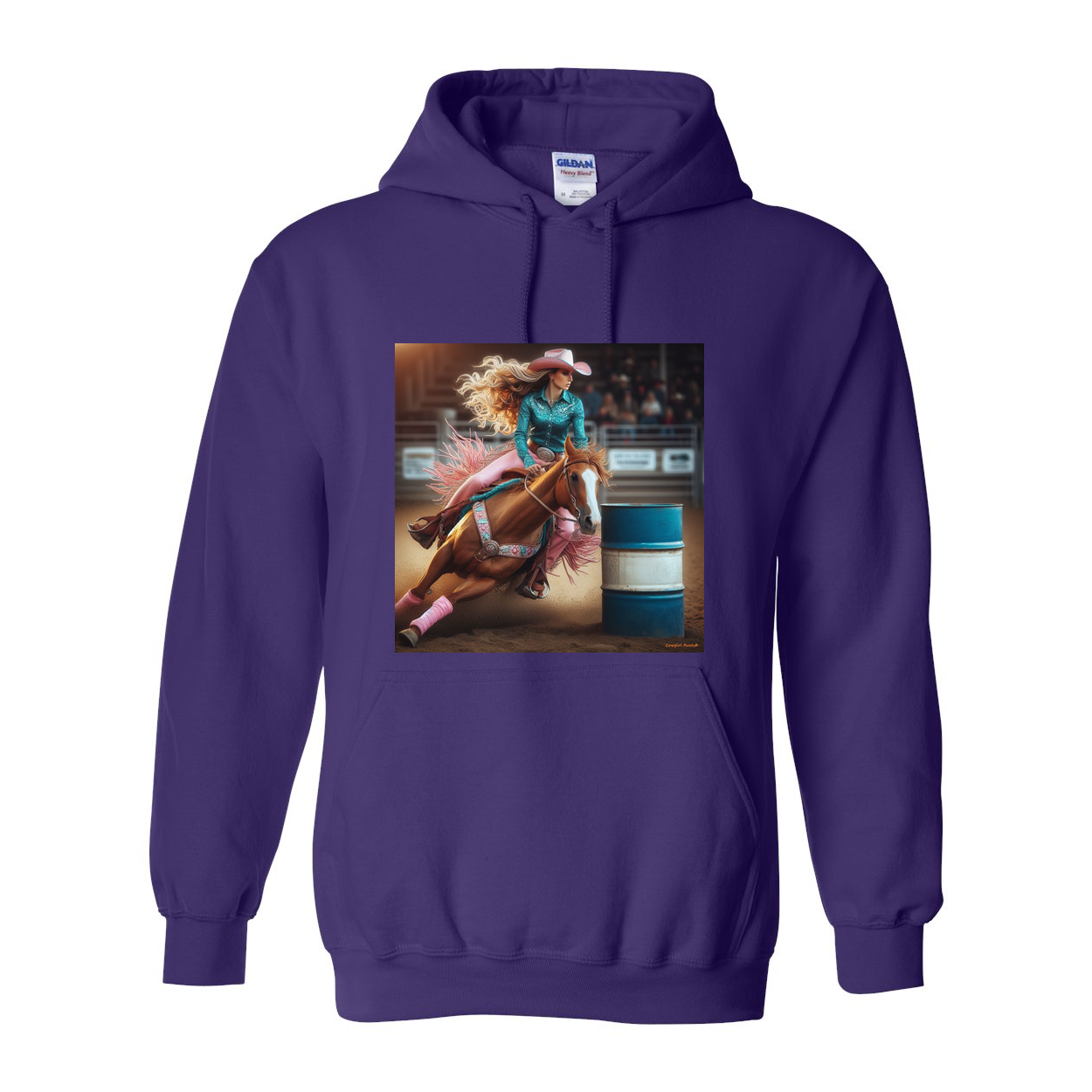 Turn N Burn Barrel Racer Pull Over Front Pocket Hoodies