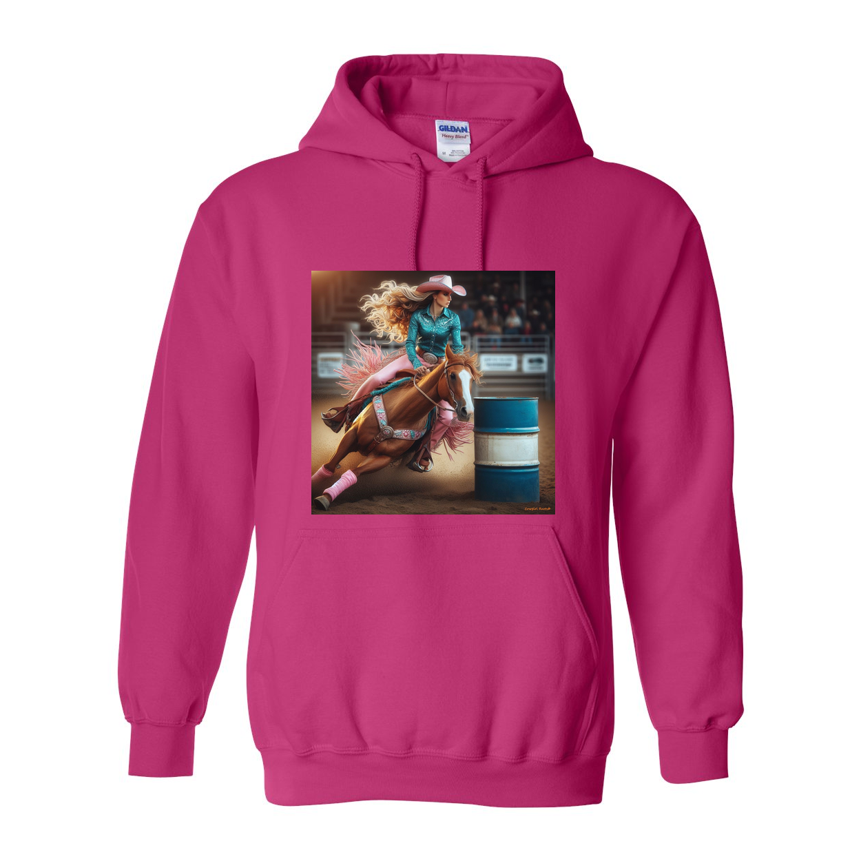 Turn N Burn Barrel Racer Pull Over Front Pocket Hoodies