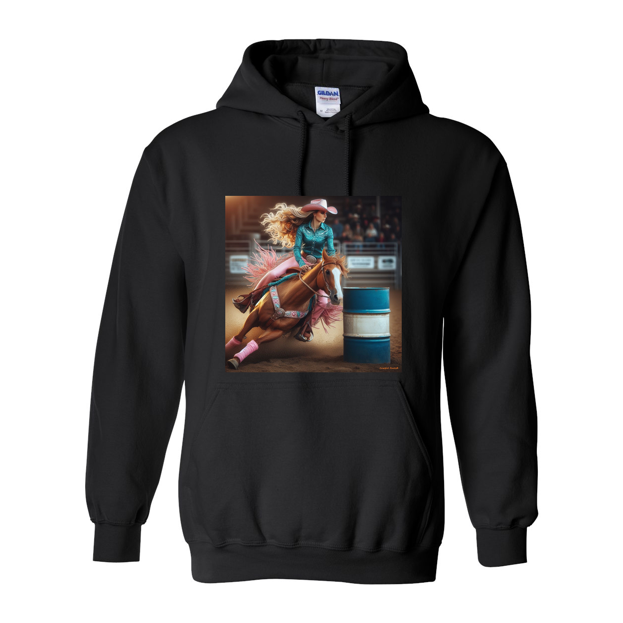 Turn N Burn Barrel Racer Pull Over Front Pocket Hoodies