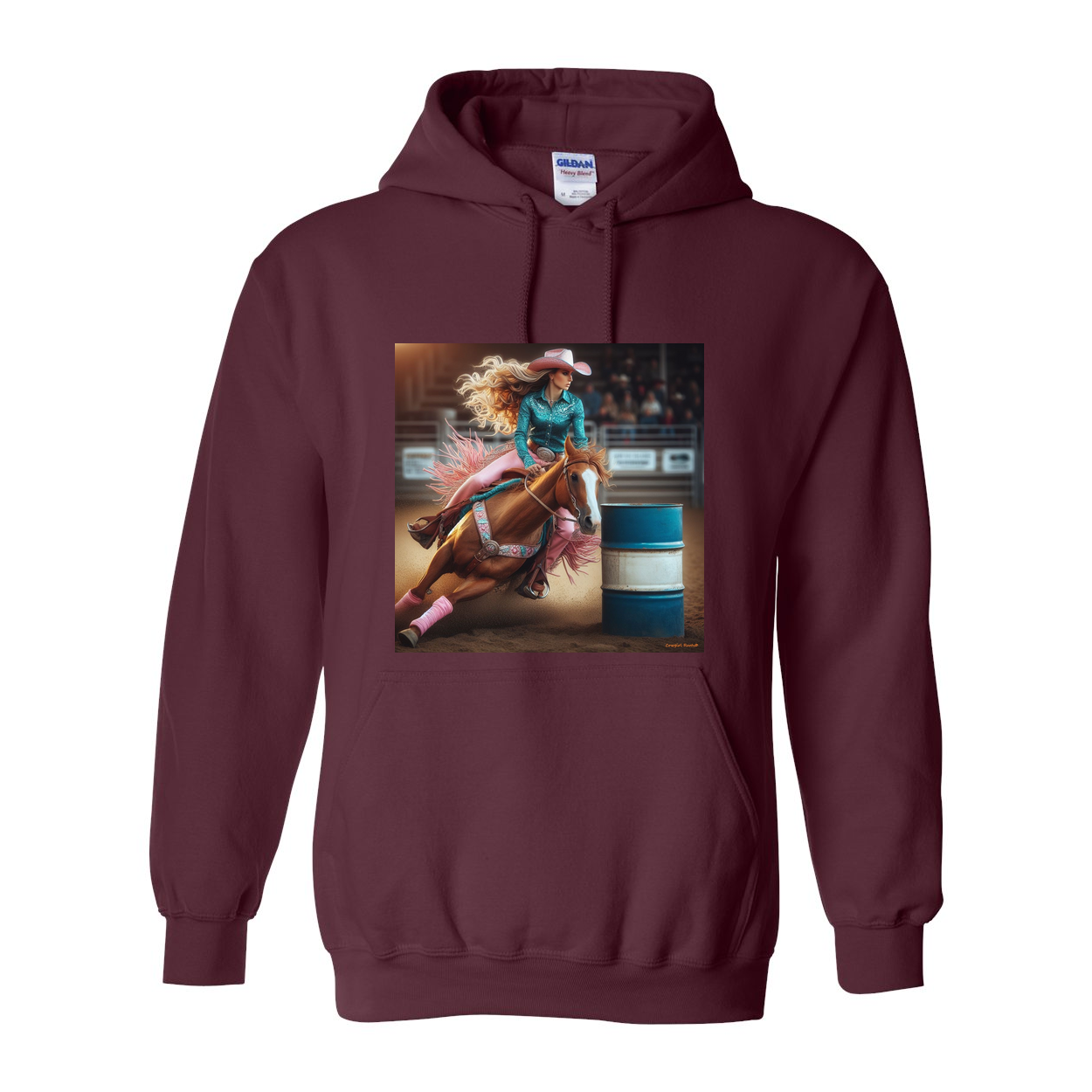 Turn N Burn Barrel Racer Pull Over Front Pocket Hoodies