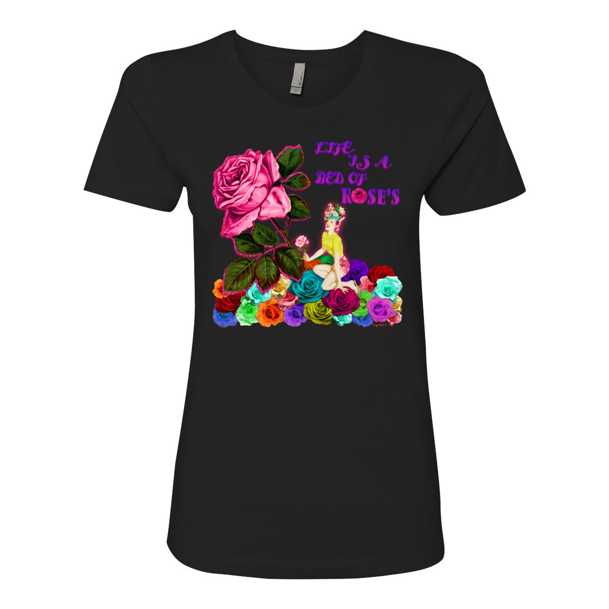 Cowgirl Roots™ Life is a Bed of Roses Boyfriend T Shirts