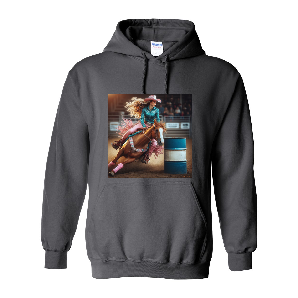 Turn N Burn Barrel Racer Pull Over Front Pocket Hoodies