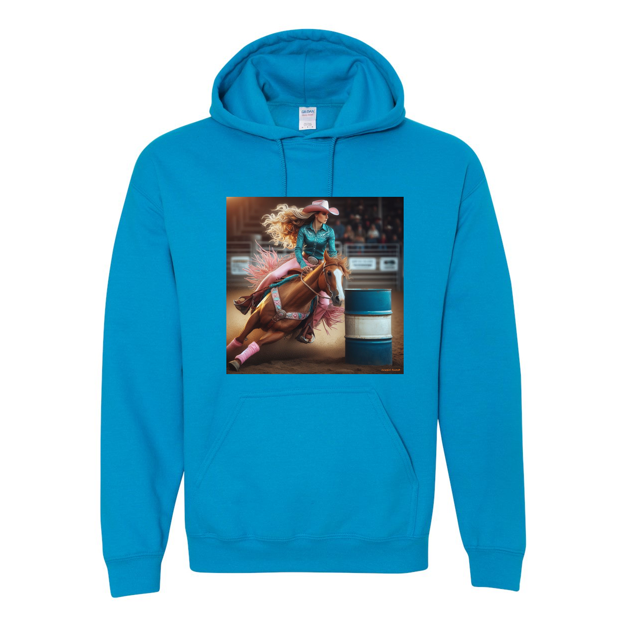 Turn N Burn Barrel Racer Pull Over Front Pocket Hoodies