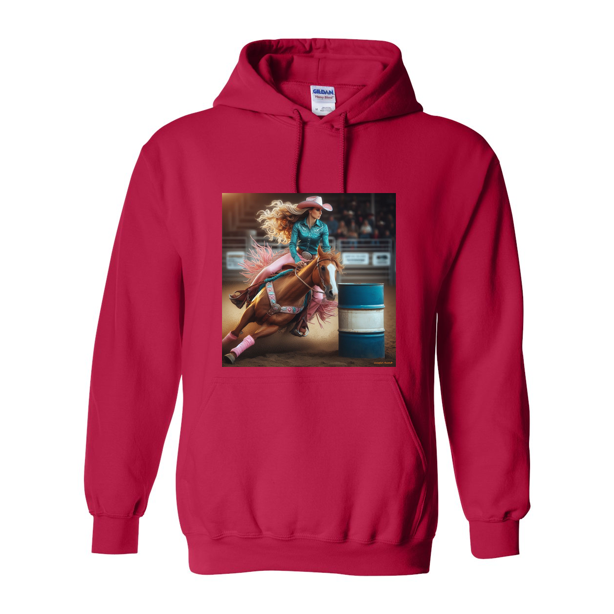 Turn N Burn Barrel Racer Pull Over Front Pocket Hoodies