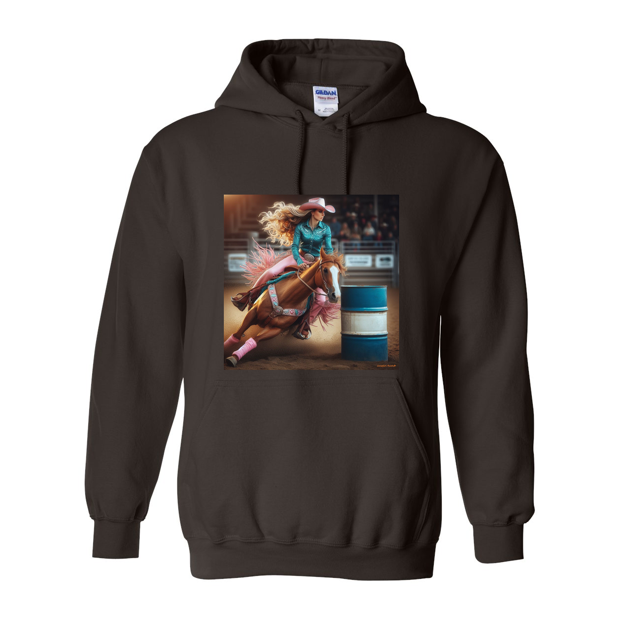 Turn N Burn Barrel Racer Pull Over Front Pocket Hoodies