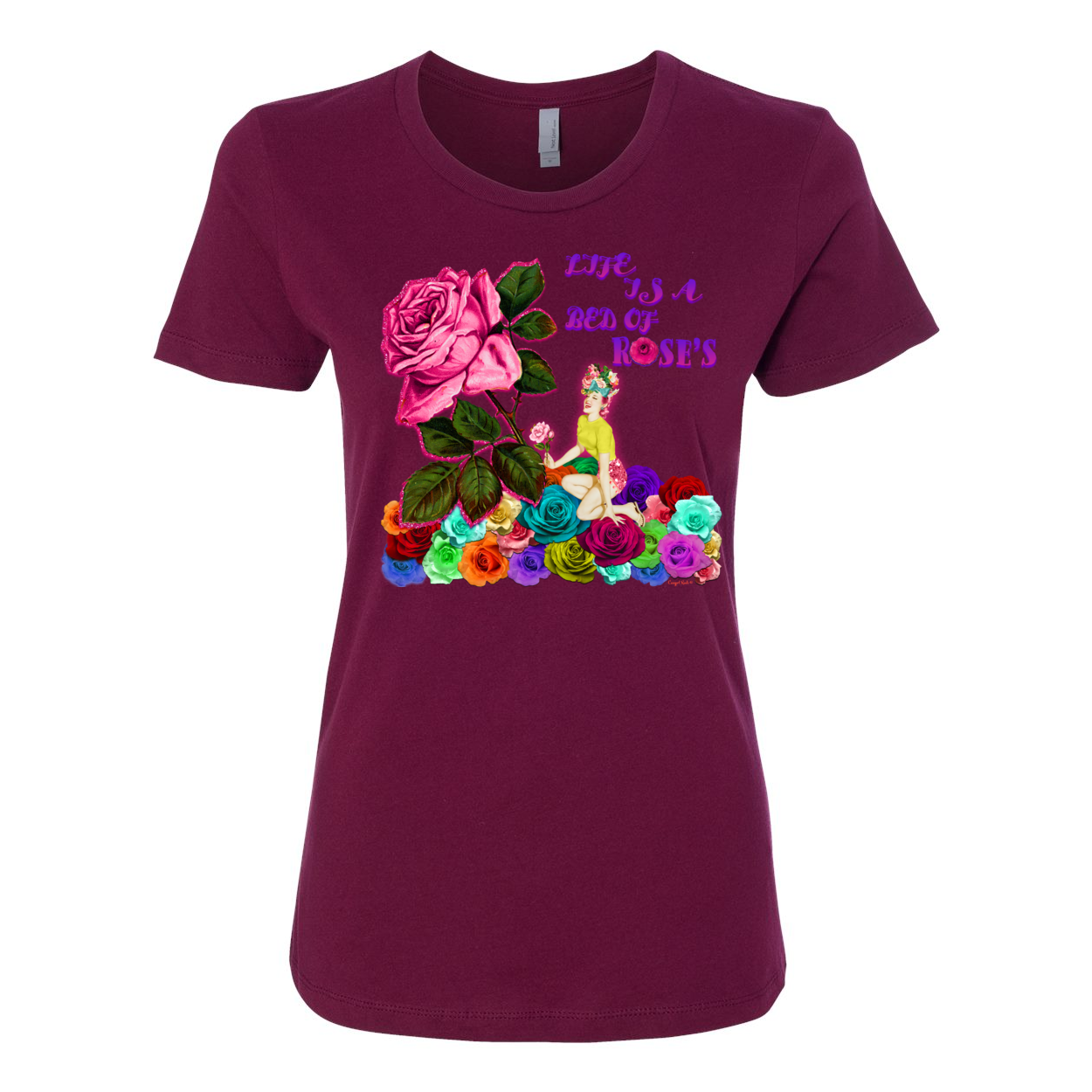 Cowgirl Roots™ Life is a Bed of Roses Boyfriend T Shirts