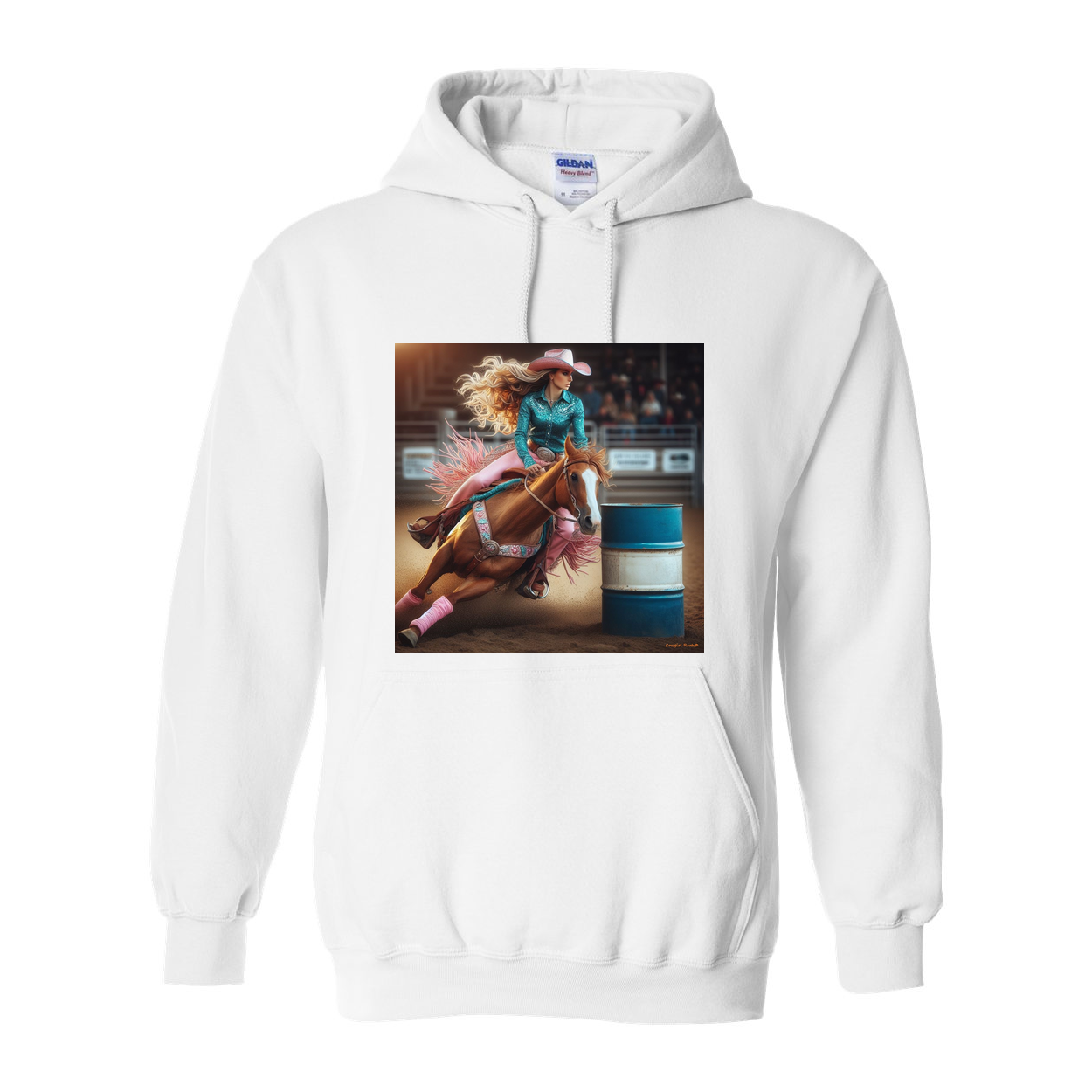 Turn N Burn Barrel Racer Pull Over Front Pocket Hoodies