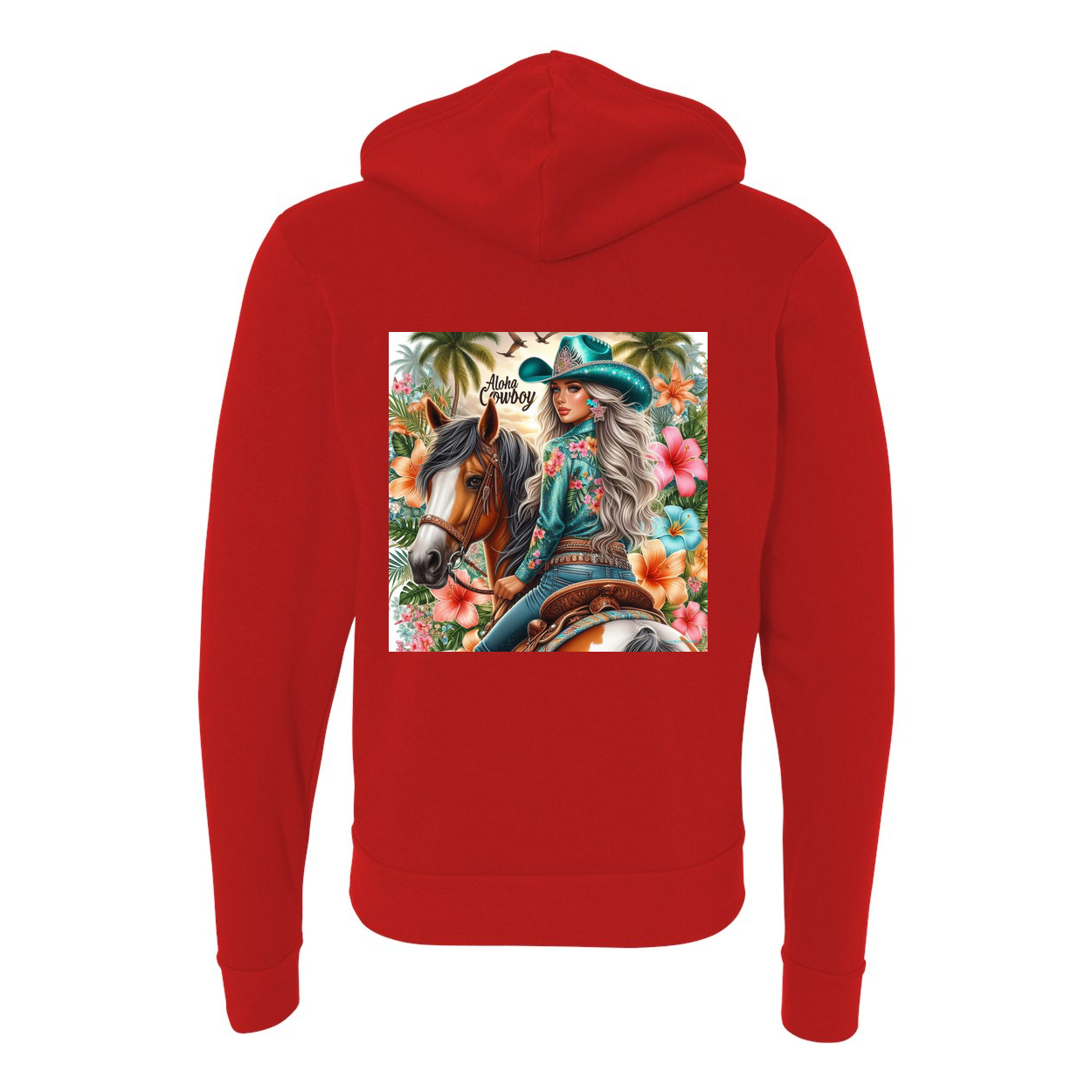 Aloha Cowboy Zip-Up Front Pocket Hoodies