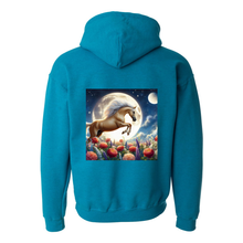 Load image into Gallery viewer, Palomino Moonshine Design on Front Pocket Hoodies
