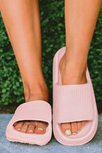 Load image into Gallery viewer, Pink Hollow-out Thick Soled Slip On Slippers
