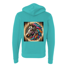 Load image into Gallery viewer, Tribal Horse Chief Zip-Up Front Pocket Hooded Sweatshirts
