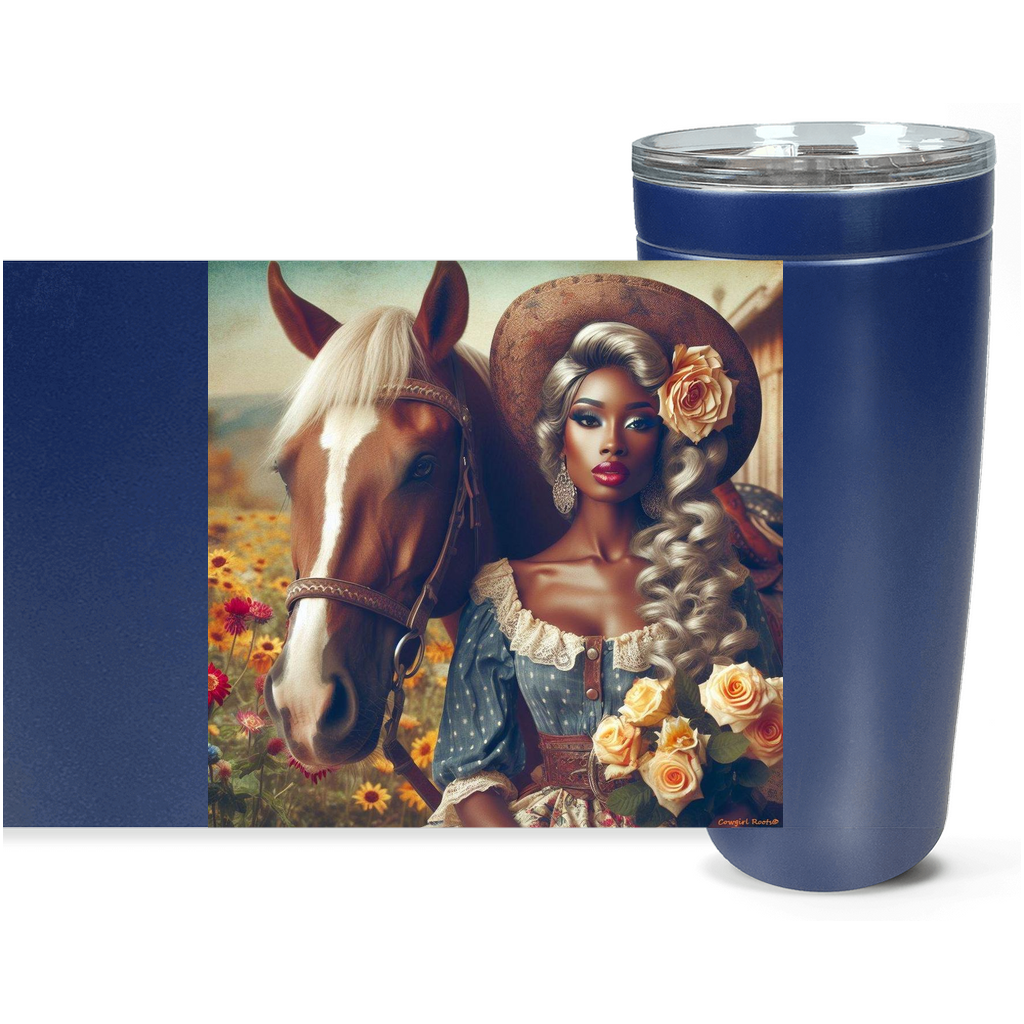 Cowgirl Roots™  Bey This Ain't Texas Pin Up Cowgirl Tumbler 20oz Stainless Steel Insulated Hot and Cold Travel Mugs