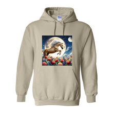 Load image into Gallery viewer, Palomino Moonshine Horse Pull Over Front Pocket Hoodies

