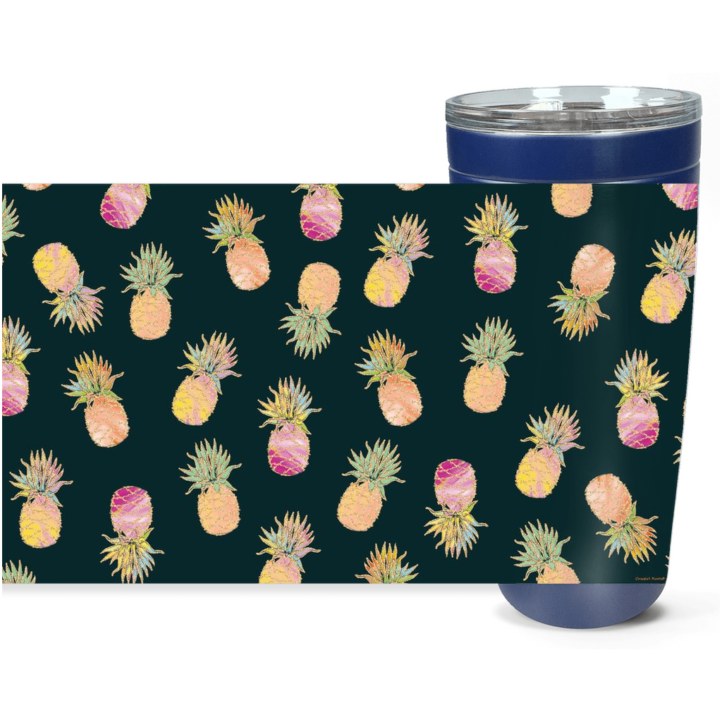 Cowgirl Roots™ Pineapples Design Tumbler 20oz Stainless Steel Insulated Hot and Cold Travel Mugs