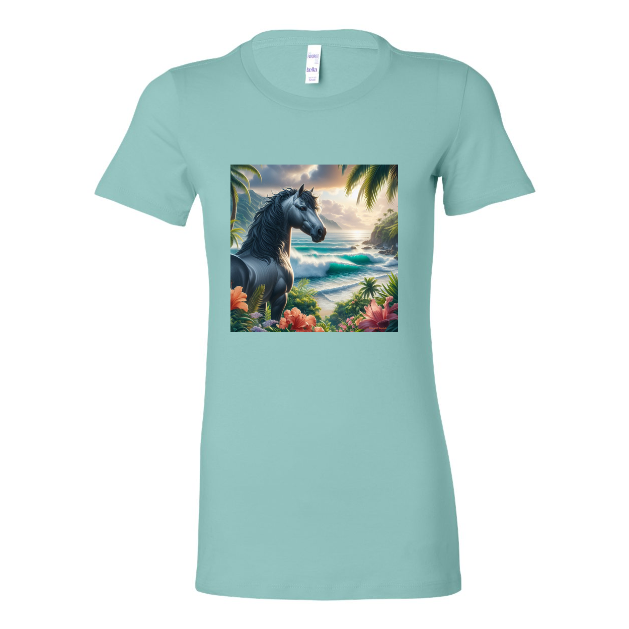 Tropical Grey Stallion Horse Favorite T Shirts