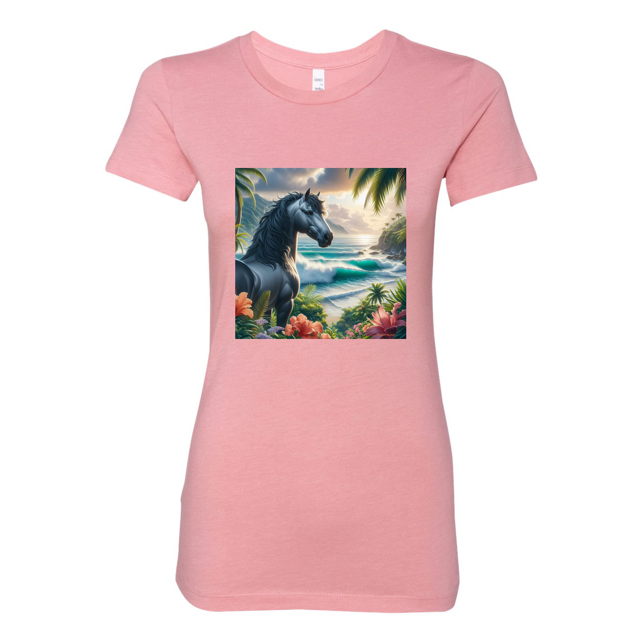 Tropical Grey Stallion Horse Favorite T Shirts