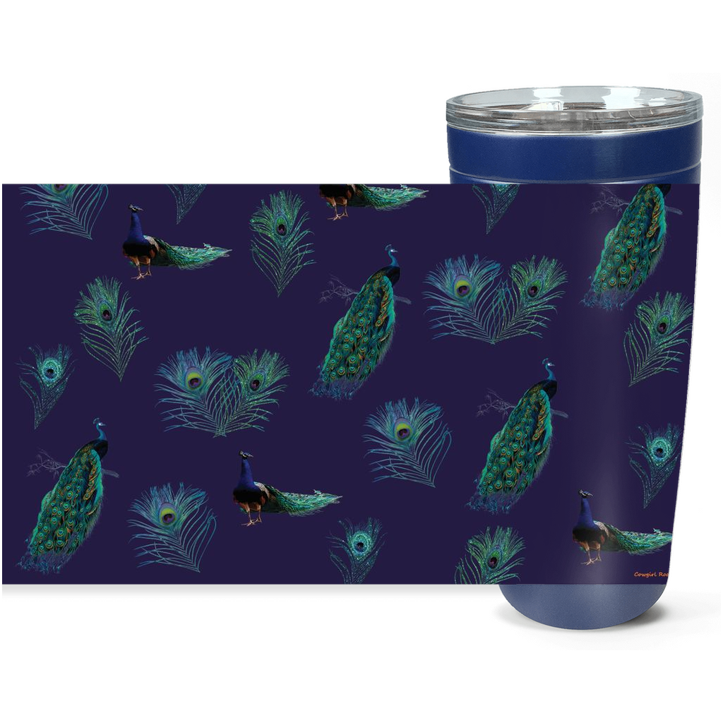 Cowgirl Roots™ Peacocks Tumbler 20oz Stainless Steel Insulated Hot and Cold Travel Mugs