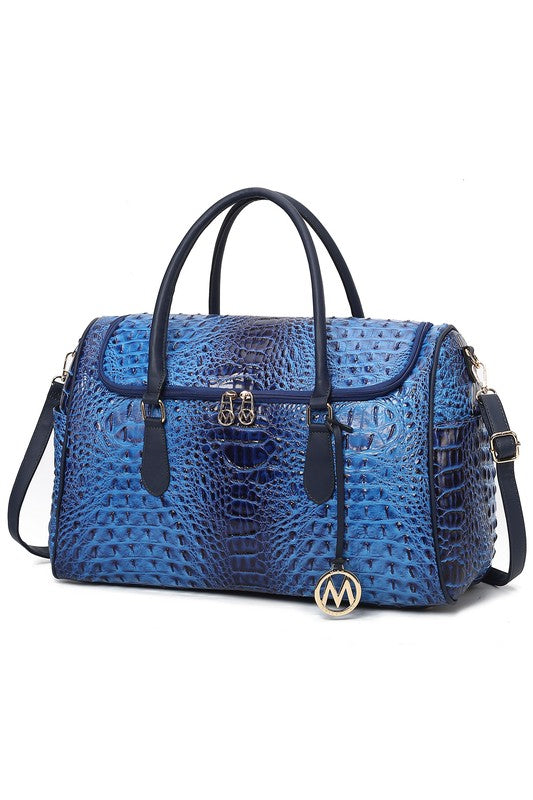 MKF Collection Embossed Croc Vegan Leather Duffle Bag 7 Colors