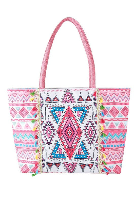 Geometric Pattern Tote Bag