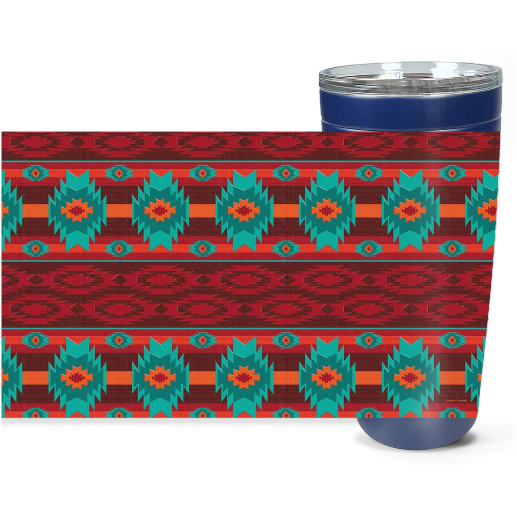 Cowgirl Roots™ Southwestern Red Tumbler 20oz Stainless Steel Insulated Hot and Cold Travel Mugs