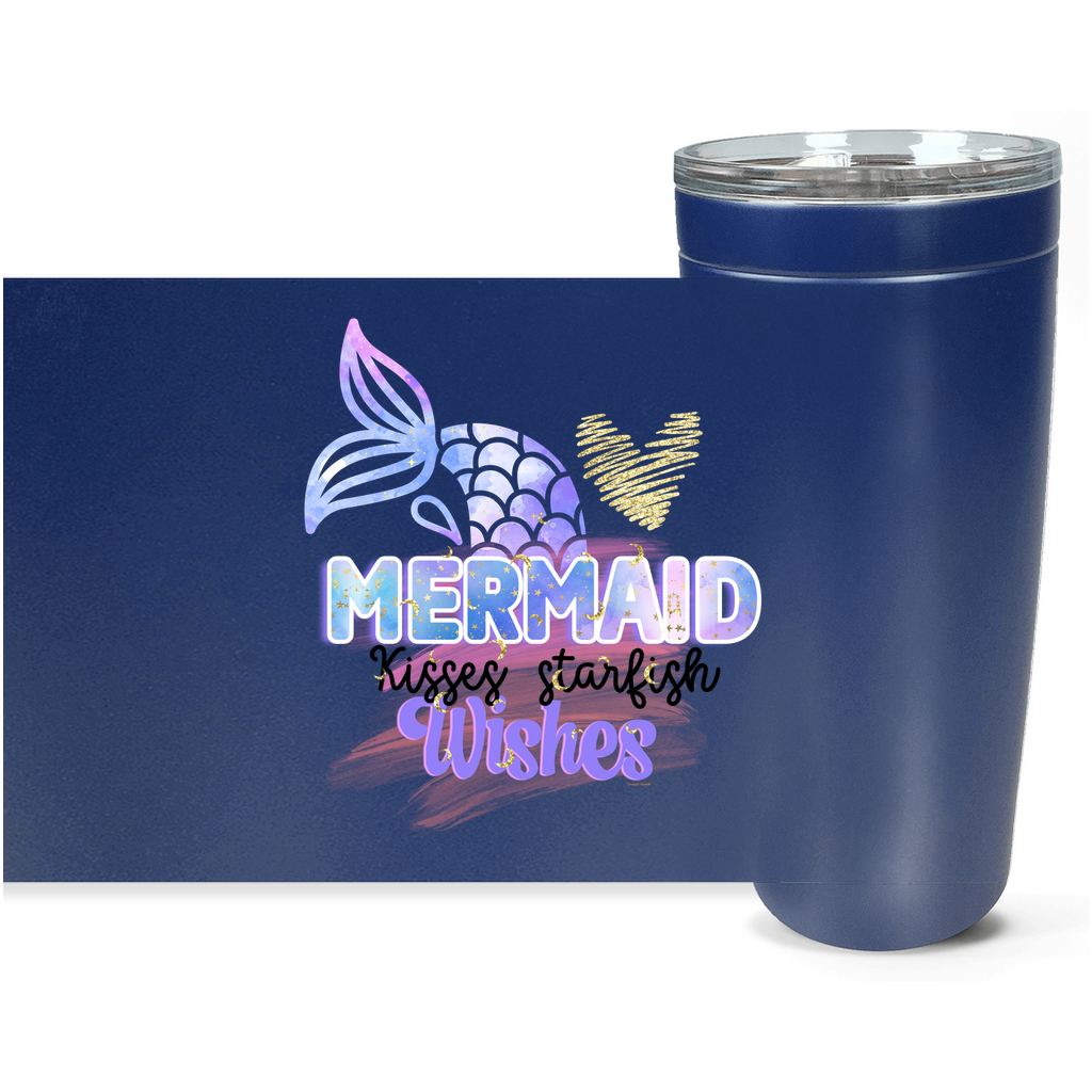 Cowgirl Roots™ Mermaid Kisses Tumbler 20oz Stainless Steel Insulated Hot and Cold Travel Mugs