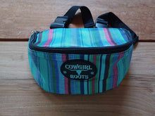 Load image into Gallery viewer, Turquoise Serape Stripe Saddle Clutch Saddle Bag
