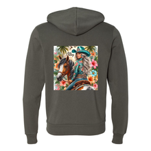 Load image into Gallery viewer, Aloha Cowboy Zip-Up Front Pocket Hoodies
