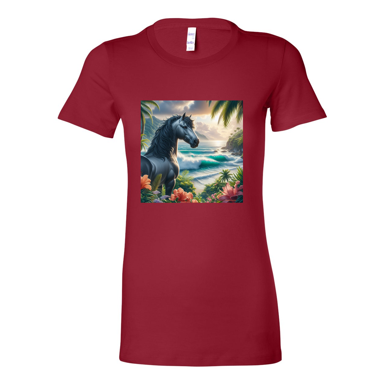 Tropical Grey Stallion Horse Favorite T Shirts