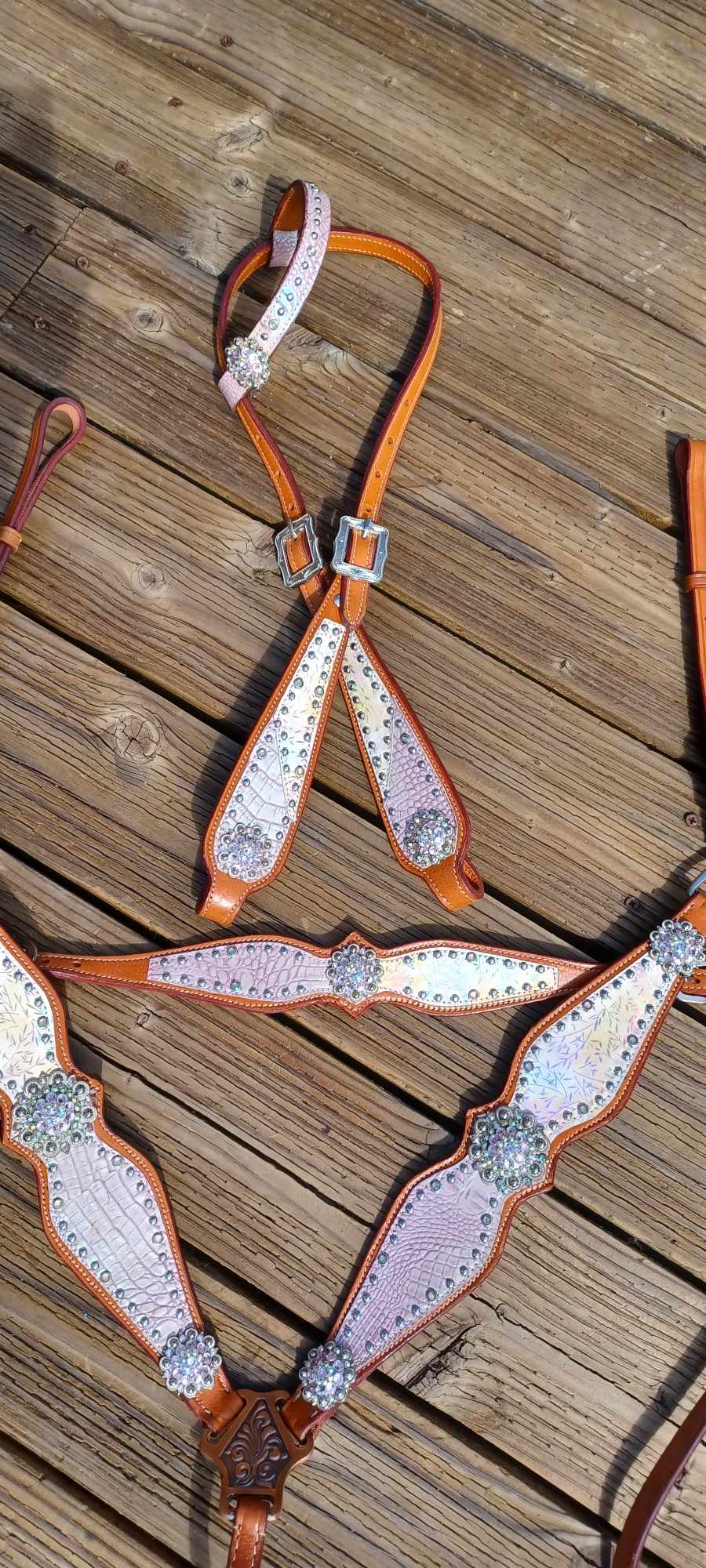 Lavender Dreams Forever!  3pc Metallic Shimmer One Ear Horse Tack Bridle Set