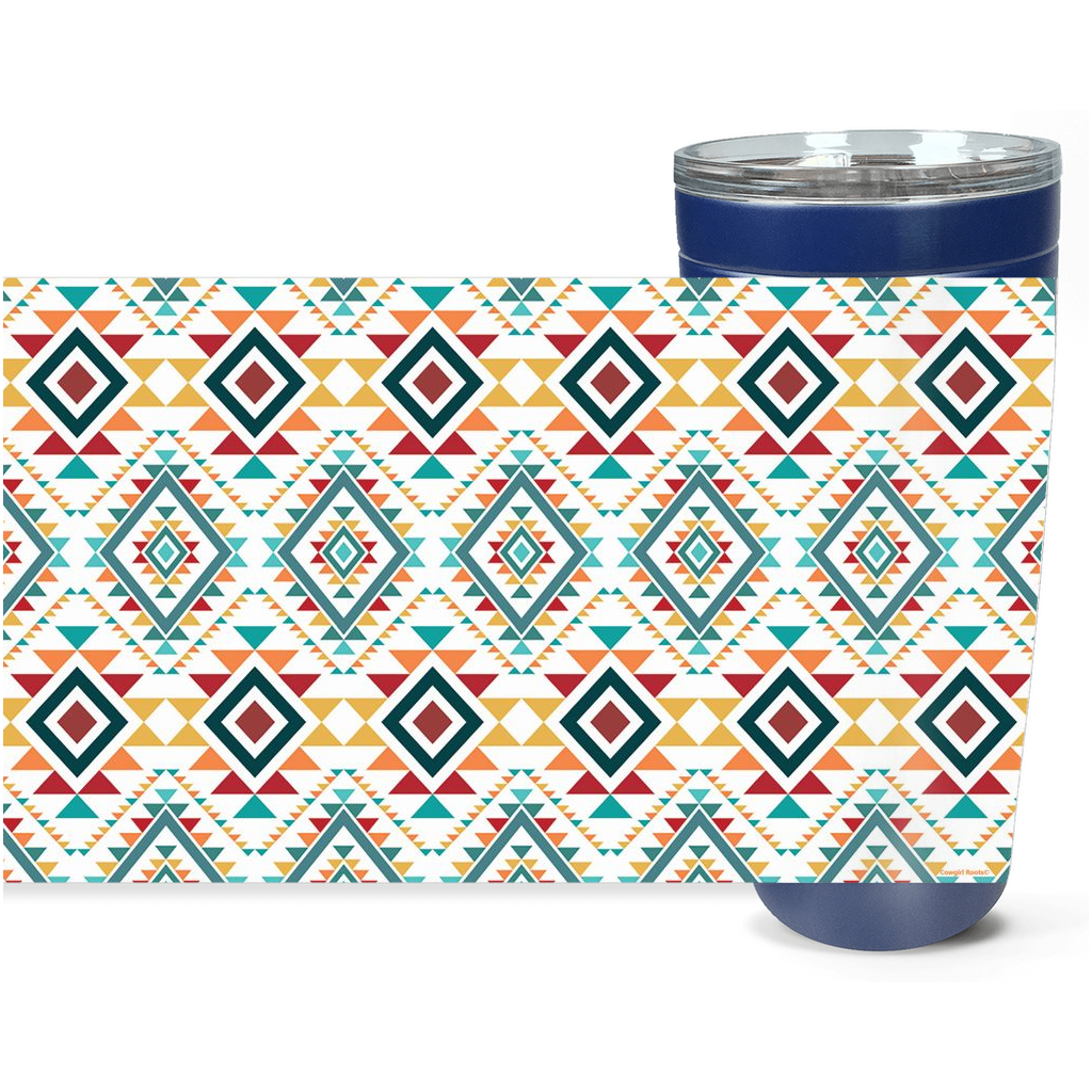 Cowgirl Roots™ Southwestern Traditions Design Tumbler 20oz Stainless Steel Insulated Hot and Cold Travel Mugs