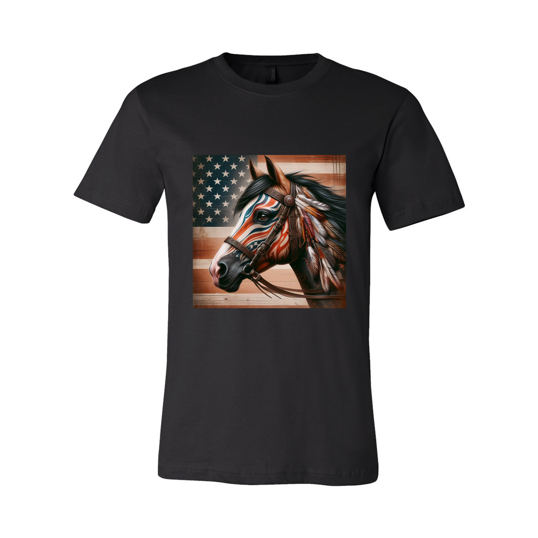 Freedom Horse American Flag T Shirts