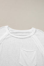 Load image into Gallery viewer, White Exposed Seam Detail Loose T-shirt
