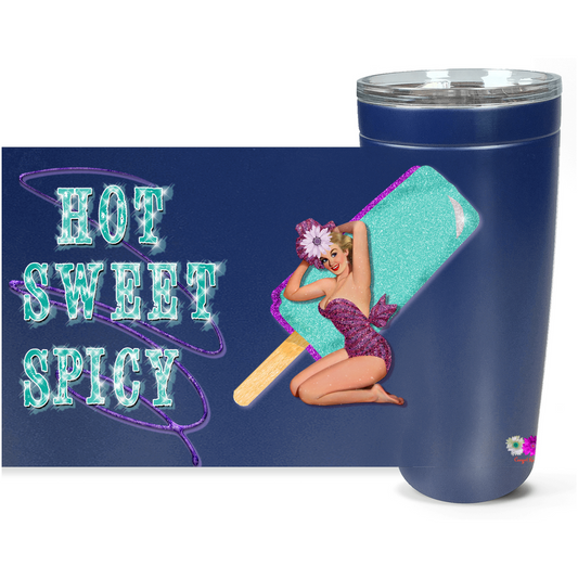 Cowgirl Roots™ Hot Sweet and Spicy Pin Up Tumbler 20oz Stainless Steel Insulated Hot and Cold Travel Mugs