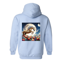 Load image into Gallery viewer, Palomino Moonshine Design on Front Pocket Hoodies
